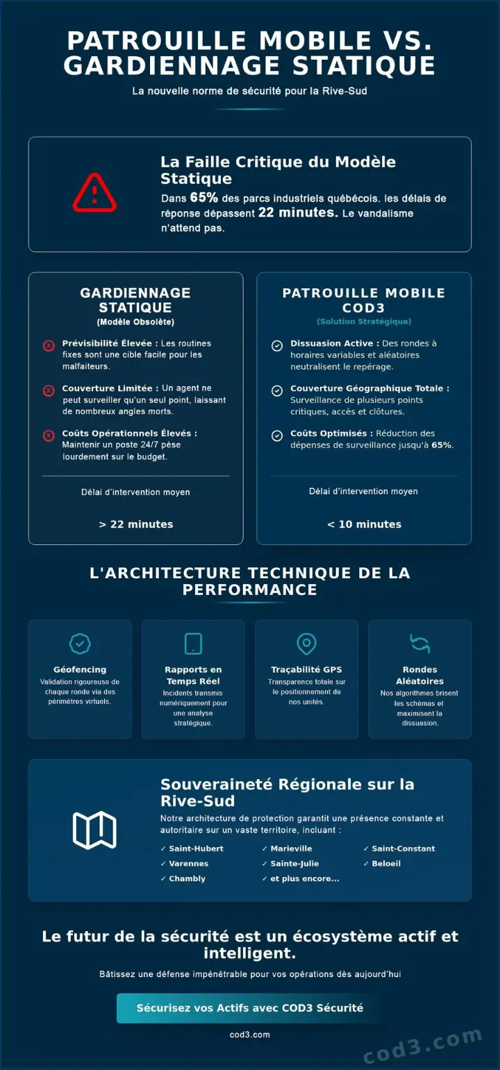 Service de patrouille mobile sur la Rive-Sud de Montréal : L'autorité COD3 en 2026 Service de patrouille mobile sur la Rive-Sud de Montréal : L'autorité COD3 en 2026