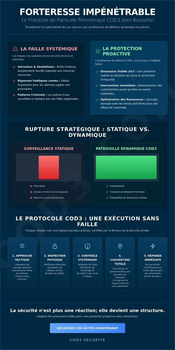 Patrouille de vérification de périmètre à Roussillon : L’architecture de la protection proactive